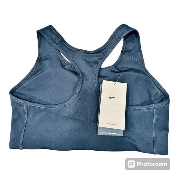 NWT Nike Swosh Dri-Fit Indy Black Lightly Padded Light Support Sports Bra M - Picture 4 of 4